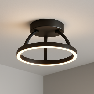 Lámpara de techo moderna con aro LED